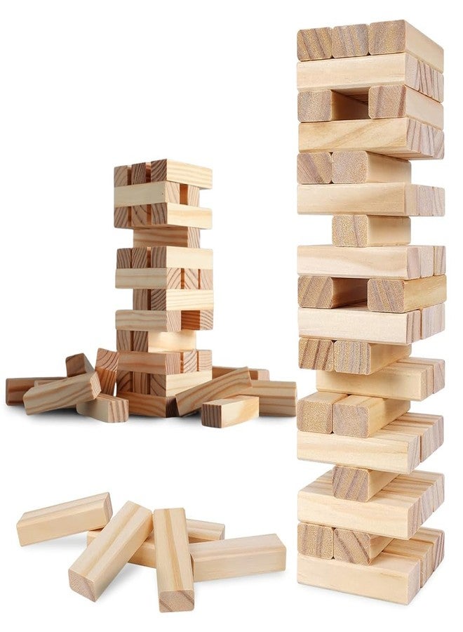 TVM Tumble Tower 54 Pcs, Stacking Backyard Game Wooden Block Indoor Outdoor Game, Ideal for Birthday Gift, Games for Kids & Families - Image 1